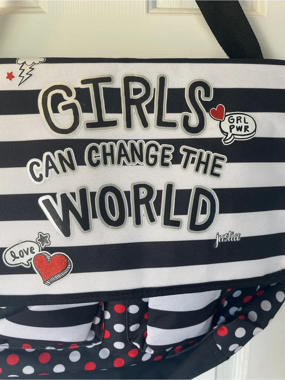 Justice Girls Can Change the World Messenger Bag NWOT